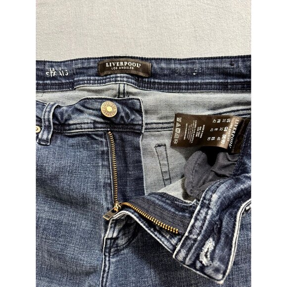Liverpool Los Angeles Relaxed Straight Leg Jeans Denim Stretch Blue Size 32 - Picture 5 of 10